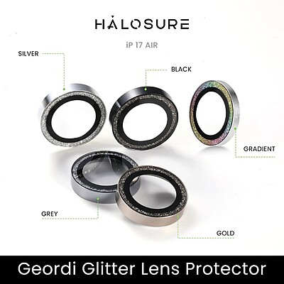 Halosure Geordi Rear Camera Lens [Glitter] Armour Protector (Anti-Reflection), iPhone 17 Air