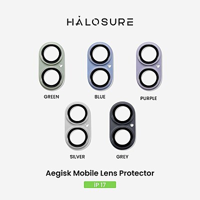 Halosure AEGISK Shield Rear Camera Lens Protector (Anti-Reflection), iPhone 17 Halosure AEGISK Shield Rear Camera Lens Protector (Anti-Reflection), iPhone 17