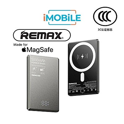 Remax Vocard Pro Series MagSafe Magnetic Wireless Charging Power Bank [RPP-107] [5000 mAh] [1 Port + Wireless MagSafe]