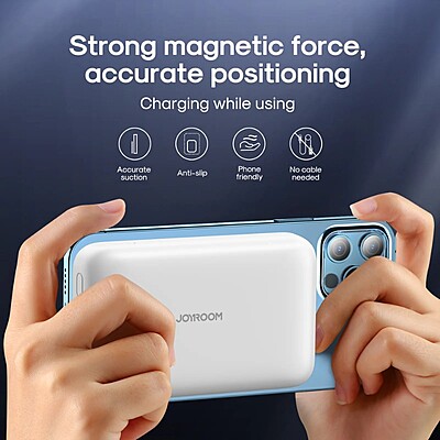 JoyRoom JR-W020 20W MagSafe Wireless Power Bank [10K mAh] [2 Ports + Wireless MagSafe]