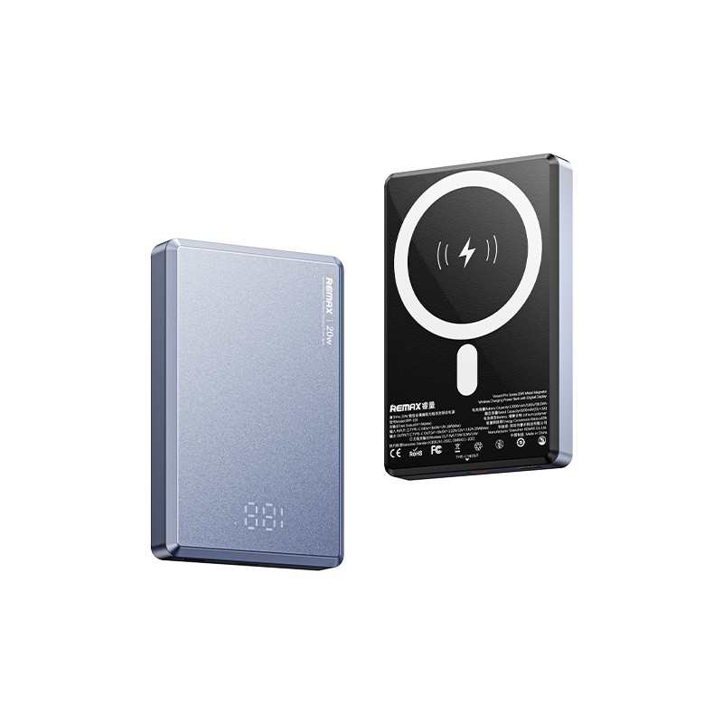 Remax RPP-109 Vocard Pro Series MagSafe Power Bank [10K mAh] [1 Port + Wireless MagSafe]