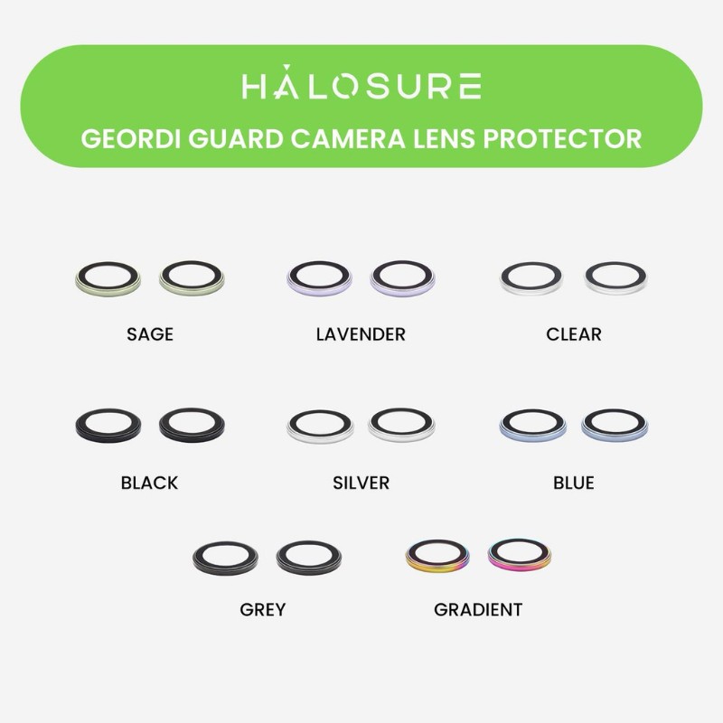 Halosure Geordi Rear Camera Lens Armour Protector (Anti-Reflection), iPhone 17