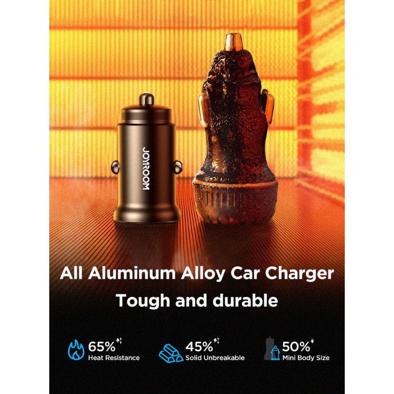 JoyRoom JR-CCN06 30W QC + PD Car Charger [2 USB-C]