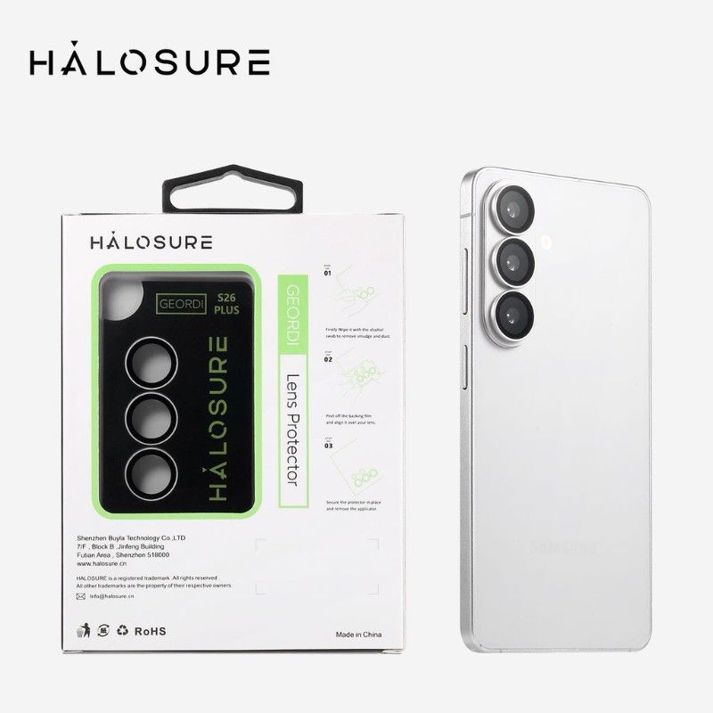 Halosure Geordi Rear Camera Lens Armour Protector (Anti-Reflection), Samsung s26 Plus