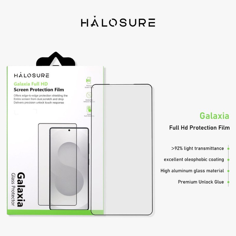 Halosure 2.5D Galaxia HD [High-Clear] Tempered Glass, Samsung s26