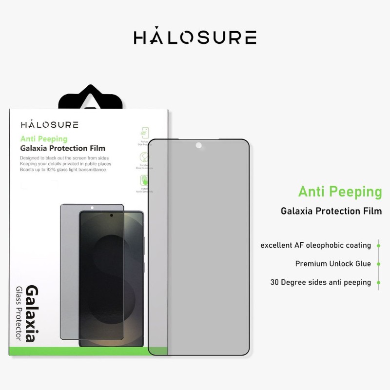 Halosure 2.5D Galaxia [Privacy] Tempered Glass, Samsung s26 Plus