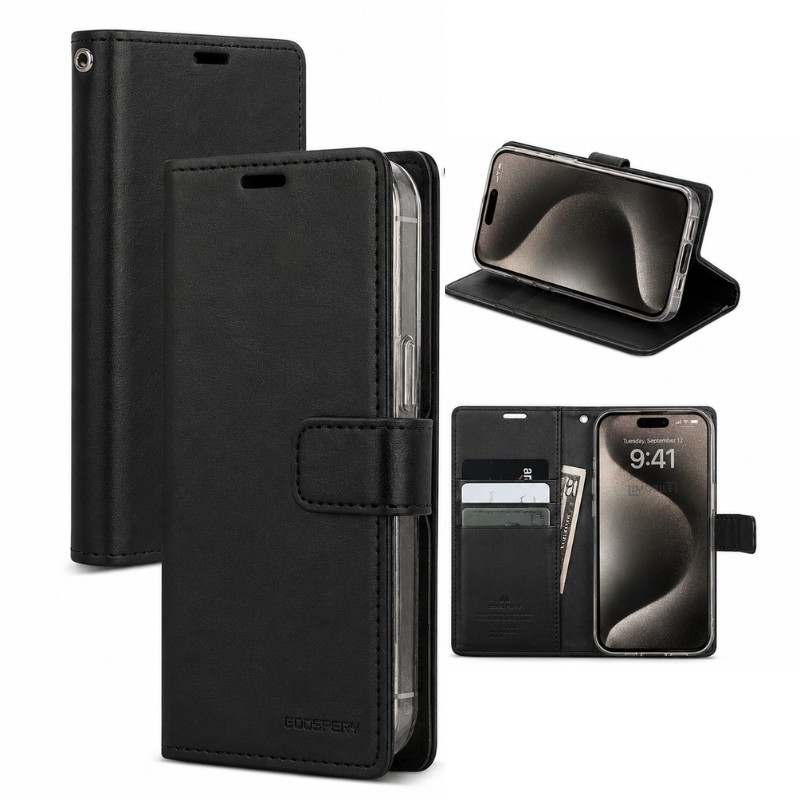 Mercury Blue Moon Wallet Case, iPhone 15 - Black Mercury Blue Moon Wallet Case, iPhone 15 - Black