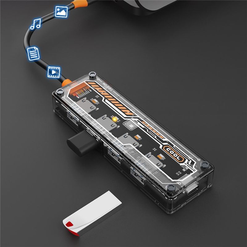COTECi 16021 USB-C Five-in-One USB HUB [USB-C to 5 Ports]
