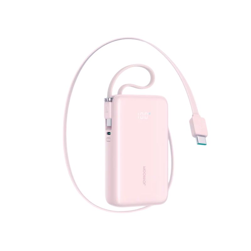 JoyRoom JR-PR2 35W with Built-in Retractable Cable Power Bank [10K mAh] [1 Port + USB-C Cable]