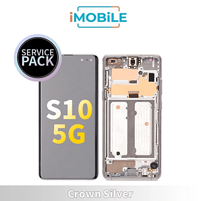 Samsung Galaxy S10 [5G] G977 LCD Touch Digitizer Screen [Service Pack] [Crown Silver]