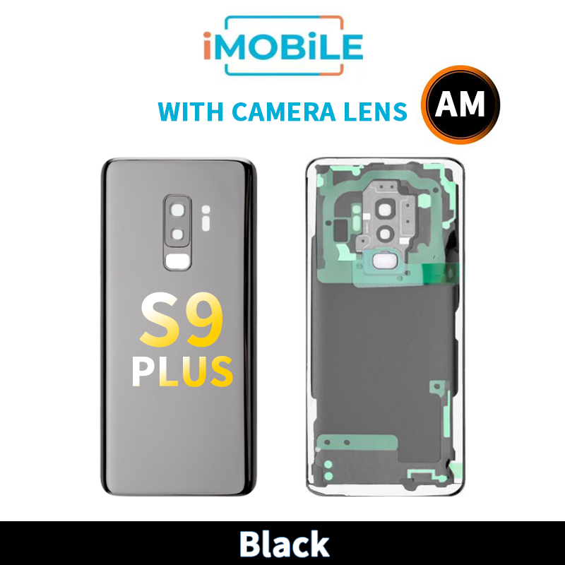 Samsung Galaxy S9 Plus Back Cover Aftermarket With Camera Lens [Black]