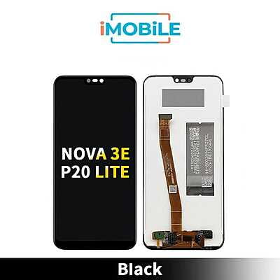 Huawei Nova 3e (P20 Lite) Compatible LCD Touch Digitizer Screen [Black]