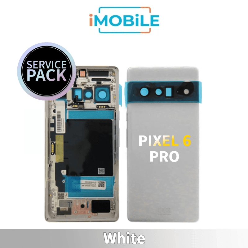 Google Pixel 6 Pro Back Housing [White] Service Pack including Wireless Charging Pad