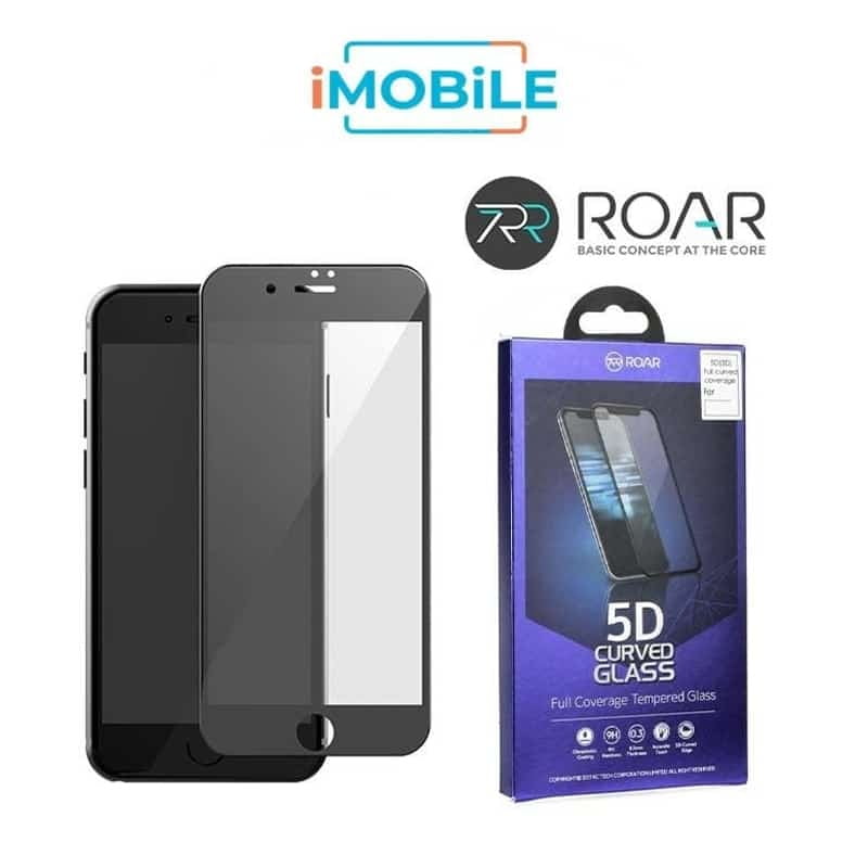 Roar 2.5D Tempered Glass, iPhone 6/6s [Black]