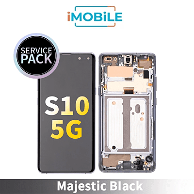 Samsung Galaxy S10 [5G] G977 LCD Touch Digitizer Screen [Service Pack] [Majestic Black]