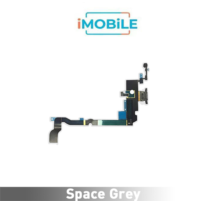 iPhone XS Max Compatible Charging Port Flex Cable [Space Grey] [Original IMB Tested]