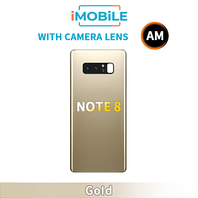 Samsung Galaxy Note 8 Back Cover Aftermarket with Camera Lens [Gold]