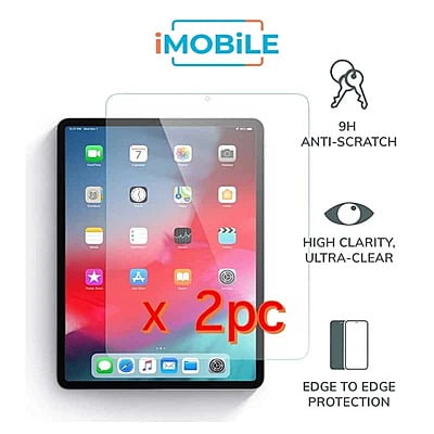 2D Tempered Glass, iPad 12.9" for iPad Pro 12.9" 3rd Gen (2018) / iPad 12.9" 4th Gen (2020) / iPad 12.9" 5th Gen (2021) / iPad 12.9" 6th Gen (2022) [Pack of 2]