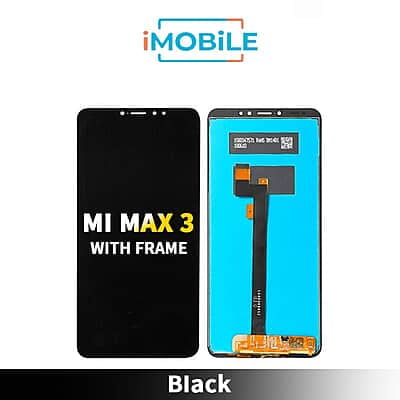 Xiaomi Mi Max 3 Compatible LCD Touch Digitizer Screen with frame [Black]