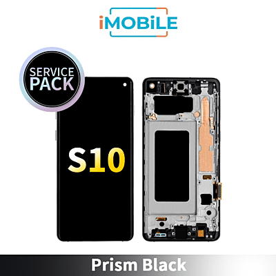 Samsung Galaxy S10 G973 LCD Touch Digitizer Screen [Prism Black] Service Pack GH82-18850A