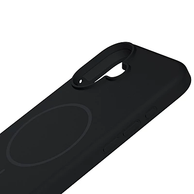 iShield [Ultra MagSafe] Liquid Silicon Snap Case with Capture Button, iPhone 16 Plus [Black]