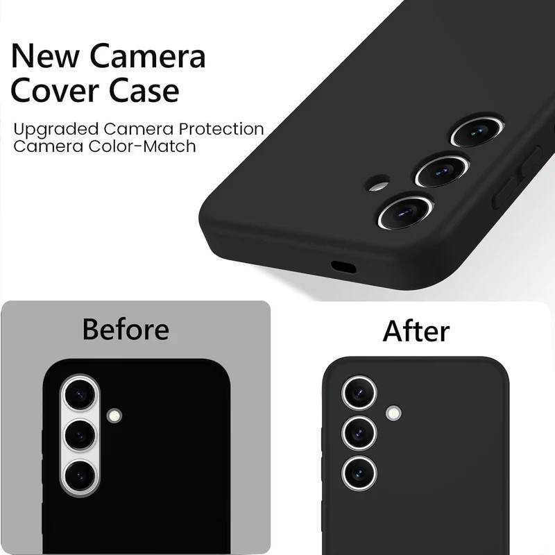 iShield [MagSafe] Liquid Silicon Snap Case, Samsung s25 [Black]