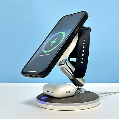 Remax [RP-W90] Bodi 3-in-1 Wireless Charging Station with MagSafe, 22W