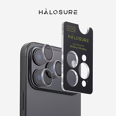 Halosure Geordi Rear Camera Lens Armour Protector (Anti-Reflection), iPhone 17 Pro / 17 Pro Max Halosure Geordi Rear Camera Lens Armour Protector (Anti-Reflection), iPhone 17 Pro / 17 Pro Max