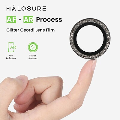 Halosure Geordi Rear Camera Lens [Glitter] Armour Protector (Anti-Reflection), iPhone 17