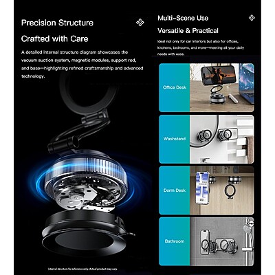 TOTU [CH-14] MagFree Series Multi-Angle Folding MagSafe Suction Cup Phone Mount