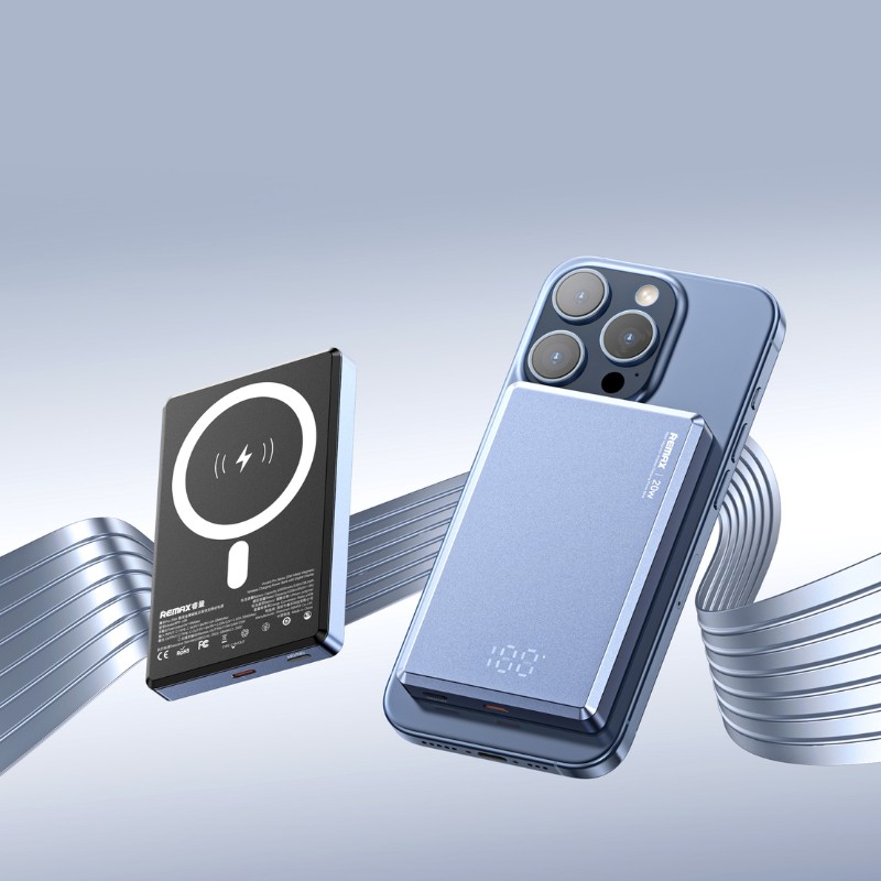 Remax RPP-109 Vocard Pro Series MagSafe Power Bank [10K mAh] [1 Port + Wireless MagSafe]