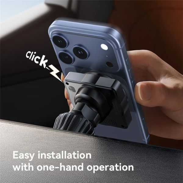 JoyRoom JR-ZS506 P15W MagSafe Auto-Rotating Wireless Charge Car Mount Phone Holder (Air Vent)