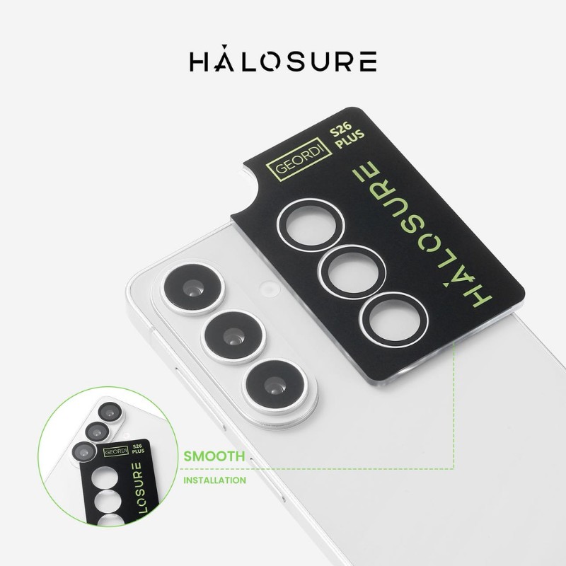 Halosure Geordi Rear Camera Lens Armour Protector (Anti-Reflection), Samsung s26 Plus