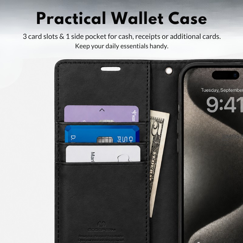 Mercury [MagSafe] Blue Moon Wallet Case, iPhone 16