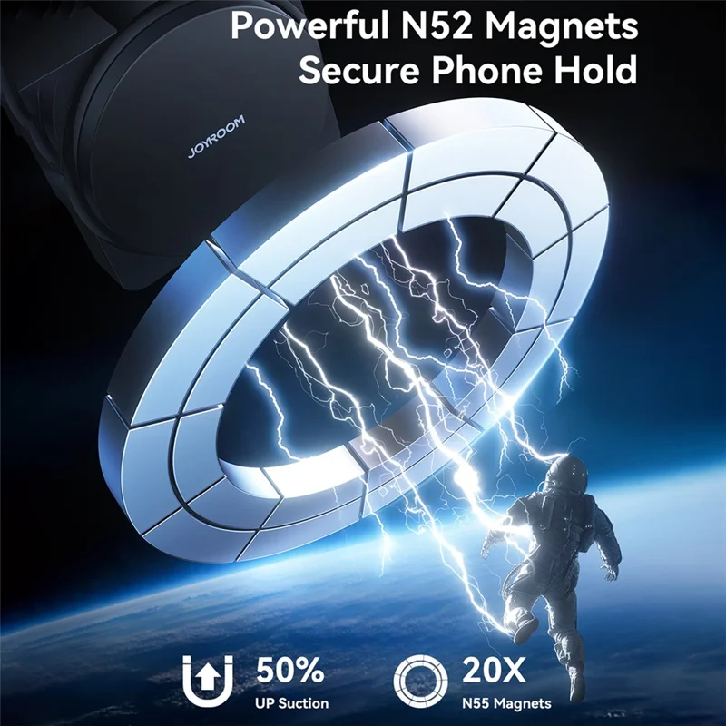 JoyRoom JR-ZS506 P15W MagSafe Auto-Rotating Wireless Charge Car Mount Phone Holder (Air Vent)