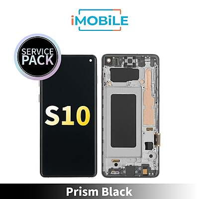 Samsung Galaxy S10 (G973) LCD Touch Digitizer Screen [Service Pack] [Prism Black] GH82-18850A
