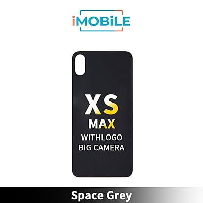 iPhone XS Max Compatible Back Cover Glass With Big Camera Hole [Space Grey]