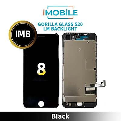 iPhone 8 (4.7 Inch) Compatible LCD Touch Digitizer Screen [IMB In-Cell Screen] [Gorilla Glass 520 Lm Backlight] Black