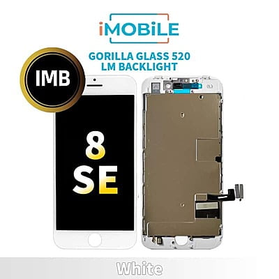 iPhone 8 / SE2 / SE3 (4.7 Inch) Compatible LCD Touch Digitizer Screen [IMB In-Cell Screen] [Gorilla Glass 520 Lm Backlight] White