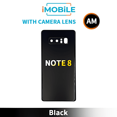 Samsung Galaxy Note 8 Back Cover Aftermarket with Camera Lens [Black]