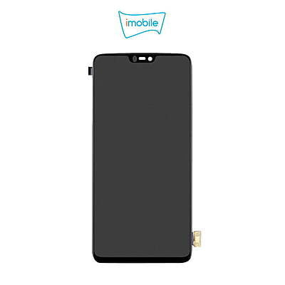 One Plus 6 Compatible LCD Touch Digitizer Screen with Frame [Black]