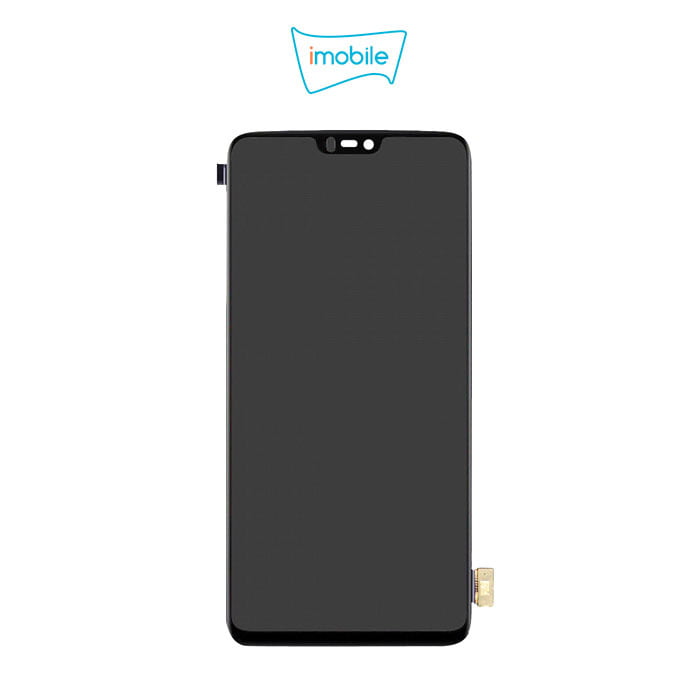 One Plus 6 Compatible LCD Touch Digitizer Screen with Frame [Black]