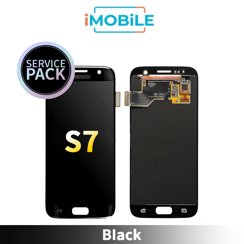 Samsung Galaxy S7 G930 LCD and Digitizer Assembly [Black] [Service Pack] (GH97-18523A)
