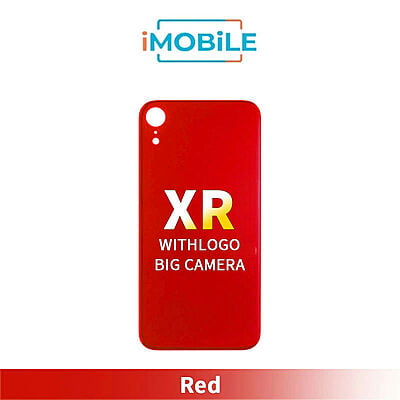 iPhone XR Compatible Back Glass With Big Camera Hole [Red]