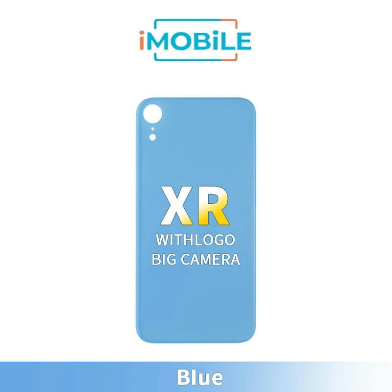 iPhone XR Compatible Back Glass With Big Camera Hole [Blue]