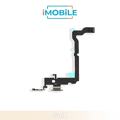 iPhone XS Max Compatible Charging Port Flex Cable [Original] [Gold]