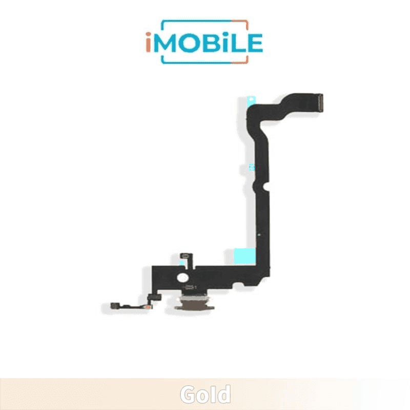 iPhone XS Max Compatible Charging Port Flex Cable [Original] [Gold]