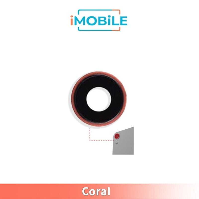 iPhone XR Compatible Camera Lens With Bracket Ring [Coral]