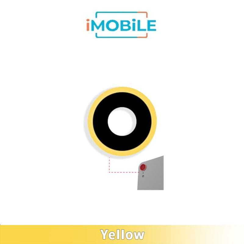 iPhone XR Compatible Camera Lens With Bracket Ring [Yellow]