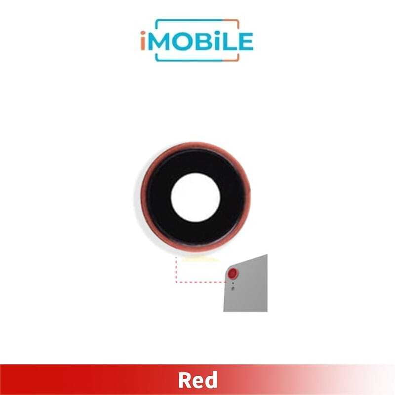 iPhone XR Compatible Camera Lens With Bracket Ring [Red]